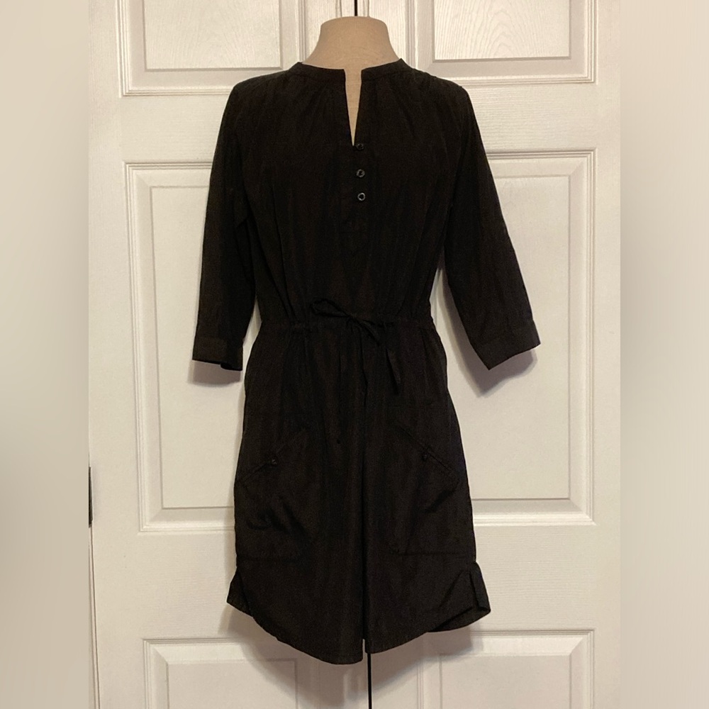 Patagonia Dress Black Sun Shelter Tunic Tennis Pickleball Beach Coverup